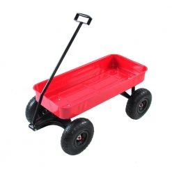 1 cu.ft. Metal All Terrain Cargo Wagon Garden Cart for Kids by Unbranded