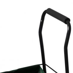 5.18 cu. ft. Capacity Outdoor Steel Leaf Patio Lawn and Storage Garden Cart on Wheels Plastic Bin, Green by Gardenised -GARDEN TOOLS Shop gardenised garden carts qi004519 66 1000