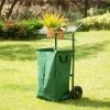 2.89 cu. ft. Steel Outdoor Cleaning Fabric Garden Cart with Detachable Leaf Trash Bag by Glitzhome -GARDEN TOOLS Shop glitzhome garden carts 1429004166 64 1000