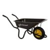 4.7 cu. ft. Black Steel Framed Plastic Garden Wheelbarrow Utility Dump Cart by Glitzhome