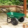 5 cu. ft. Green Steel Framed Plastic Garden Dual-Wheel Utility Dump Cart by Glitzhome 1 5 cu. ft. Green Steel Framed Plastic Garden Dual-Wheel Utility Dump Cart by Glitzhome -GARDEN TOOLS Shop glitzhome wheelbarrows 2003400003 64 1000