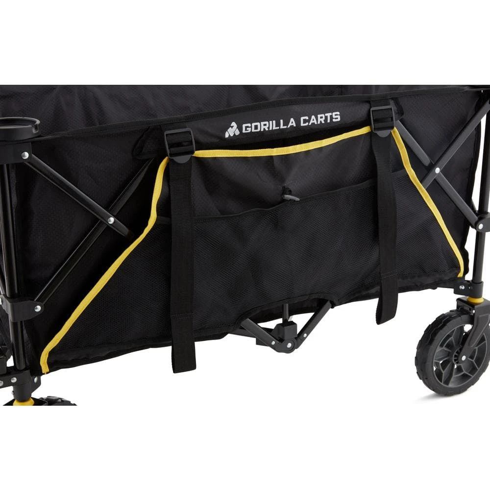7 Cu. Ft. Collapsible Folding Outdoor Utility Wagon with Oversized Bed, Black by GORILLA CARTS 12 7 Cu. Ft. Collapsible Folding Outdoor Utility Wagon with Oversized Bed, Black by GORILLA CARTS - Image 10