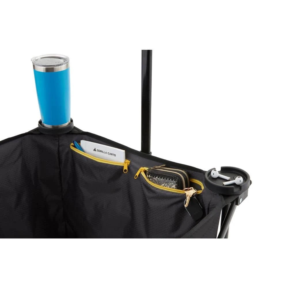 7 Cu. Ft. Collapsible Folding Outdoor Utility Wagon with Oversized Bed, Black by GORILLA CARTS 13 7 Cu. Ft. Collapsible Folding Outdoor Utility Wagon with Oversized Bed, Black by GORILLA CARTS - Image 11