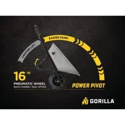 6 cu. ft. PRO Steel Wheelbarrow by Gorilla 22 6 cu. ft. PRO Steel Wheelbarrow by Gorilla -GARDEN TOOLS Shop gorilla wheelbarrows gsxd 6 77 1000