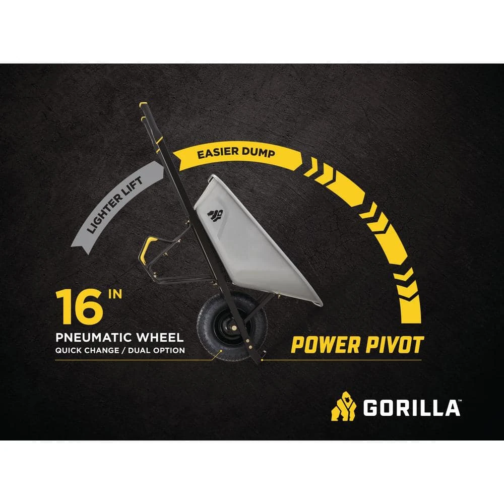 6 cu. ft. PRO Steel Wheelbarrow by Gorilla 9 6 cu. ft. PRO Steel Wheelbarrow by Gorilla - Image 7