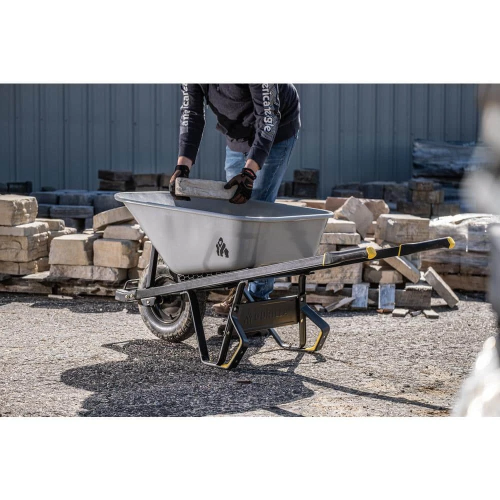 6 cu. ft. PRO Steel Wheelbarrow by Gorilla 6 6 cu. ft. PRO Steel Wheelbarrow by Gorilla - Image 4