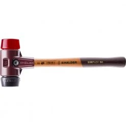 Simplex 40 22 oz. Mallet with Black Rubber, Red Plastic Inserts by Halder