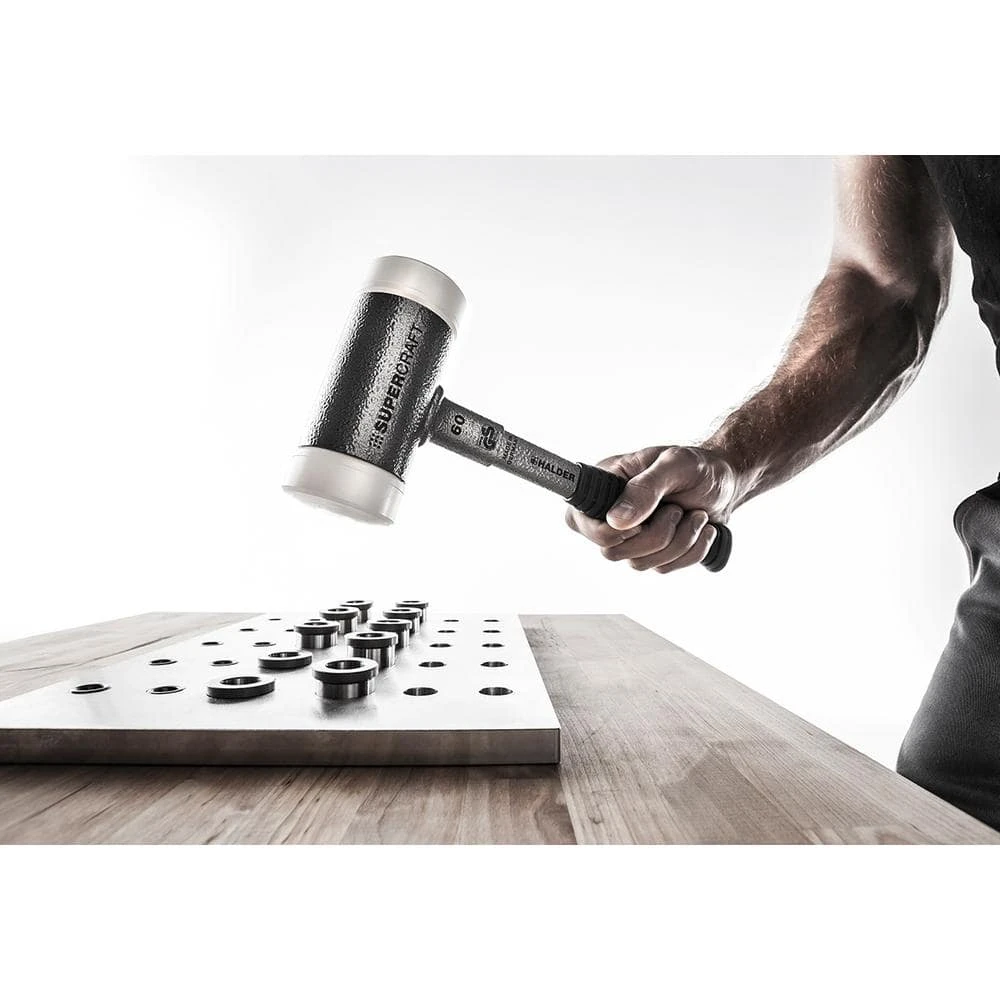 Supercraft 50 Dead Blow 2.54 lbs. Nylon Hammer with 12.4 Metal Handle Rubber Grip by Halder 5 Supercraft 50 Dead Blow 2.54 lbs. Nylon Hammer with 12.4 Metal Handle Rubber Grip by Halder - Image 3