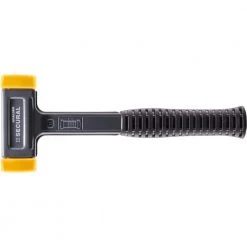 Secural Dead Blow 2.2 lbs. Polyurethane Hammer with 12.2 in. Steel Handle Rubber Grip by Halder