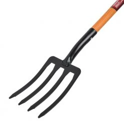 28 in. Short Wood Handle 4-Tine Spading Fork with D -Grip by Husky -GARDEN TOOLS Shop husky garden forks 618034 c3 1000