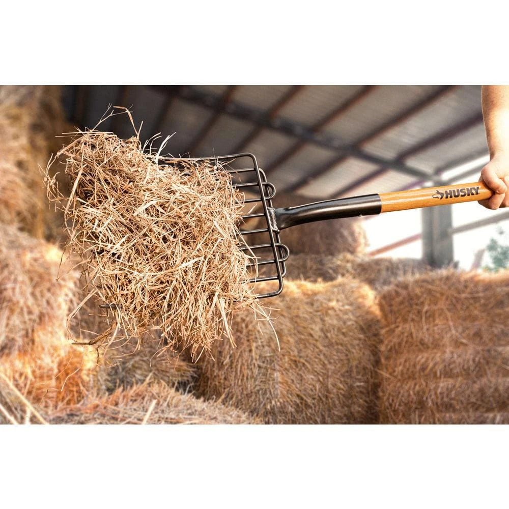 47 in. Wood Handle 10-Tines Welded Bedding Garden Fork by Husky 7 47 in. Wood Handle 10-Tines Welded Bedding Garden Fork by Husky - Image 5