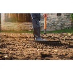 57 in. Wood Handle 16-Tine Bow Rake by Husky -GARDEN TOOLS Shop husky landscaping rakes 77105 942 1f 1000