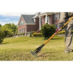 54 in. Long Wood Handle 19-Tine Adjustable Thatch Rake by Husky -GARDEN TOOLS Shop husky landscaping rakes 77113 950 1f 1000