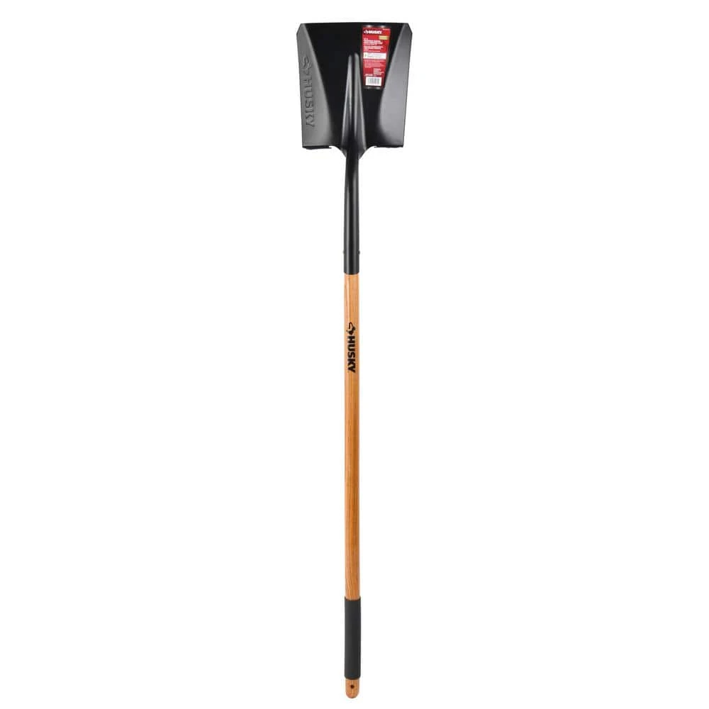 47 in. L Wood Handle Steel Transfer Shovel with Grip by Husky 3 47 in. L Wood Handle Steel Transfer Shovel with Grip by Husky