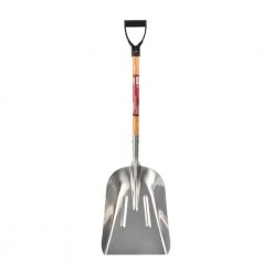 28 in. D-Grip Short Wood Handle Aluminum Scoop Shovel by Husky