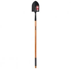 47 in. L Wood Handle Floral Steel Digging Shovel with Grip by Husky