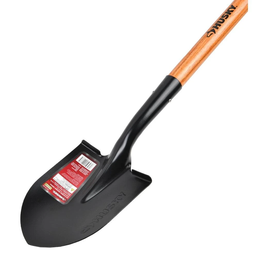 47 in. L Wood Handle Floral Steel Digging Shovel with Grip by Husky 4 47 in. L Wood Handle Floral Steel Digging Shovel with Grip by Husky - Image 2