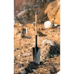 28 in. Wood Handle D-Grip Carbon Steel Drain Spade by Husky -GARDEN TOOLS Shop husky shovels 77444 944 1f 1000
