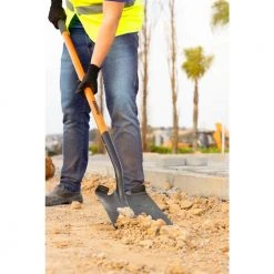 5-Piece 47 in. L Wood Handle Carbon Steel Transfer Shovel with Grip Garden Tool Set by Husky -GARDEN TOOLS Shop husky shovels 78115 942 fa 1000