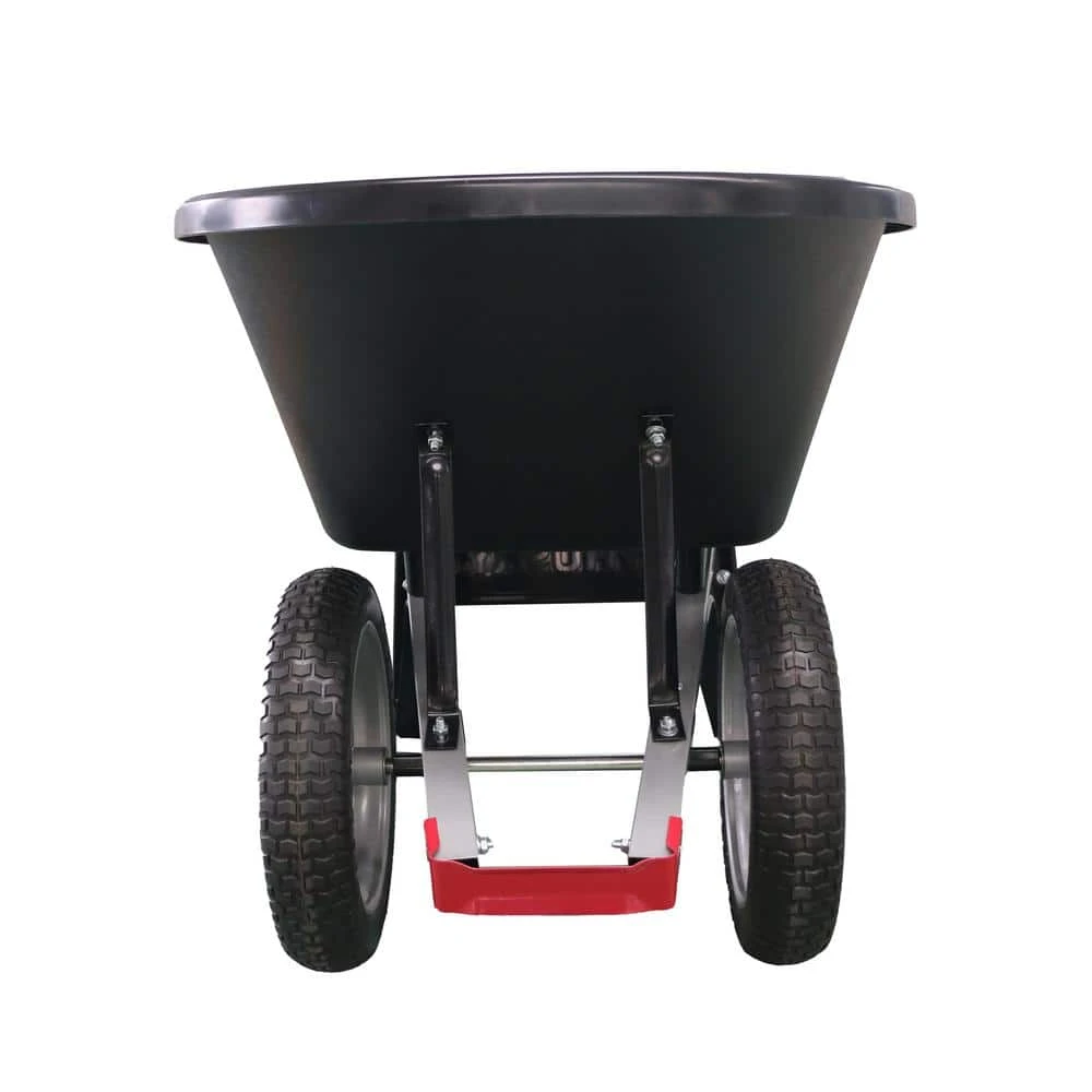 Husky 6 cu. ft. Poly Wheelbarrow with Dual Flat Free Tires 5 Husky 6 cu. ft. Poly Wheelbarrow with Dual Flat Free Tires - Image 3