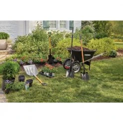 Husky 6 cu. ft. Poly Wheelbarrow with Dual Flat Free Tires 13 Husky 6 cu. ft. Poly Wheelbarrow with Dual Flat Free Tires -GARDEN TOOLS Shop husky wheelbarrows wb5 fa 1000