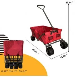 3.67 cu. ft. Fabric Utility Folding Wagon Garden Cart by itapo -GARDEN TOOLS Shop itapo garden carts jr w32137290 4f 1000