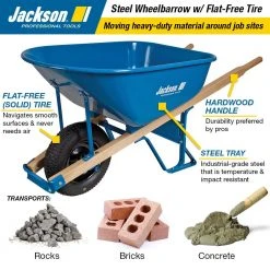 6 cu. ft. Heavy Gauge Seamless Steel Wheelbarrow with Hardwood Handles by Jackson 16 6 cu. ft. Heavy Gauge Seamless Steel Wheelbarrow with Hardwood Handles by Jackson -GARDEN TOOLS Shop jackson wheelbarrows m6ffkb 40 1000