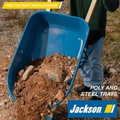 6 cu. ft. Heavy Gauge Seamless Steel Wheelbarrow with Hardwood Handles by Jackson 21 6 cu. ft. Heavy Gauge Seamless Steel Wheelbarrow with Hardwood Handles by Jackson -GARDEN TOOLS Shop jackson wheelbarrows m6ffkb c3 1000