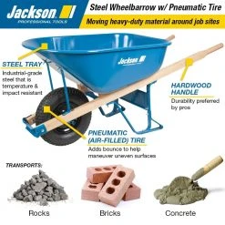 6 cu. ft. Steel Wheelbarrow by Jackson -GARDEN TOOLS Shop jackson wheelbarrows m6kbut12 40 1000