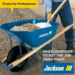 6 cu. ft. Steel Wheelbarrow by Jackson -GARDEN TOOLS Shop jackson wheelbarrows m6kbut12 4f 1000