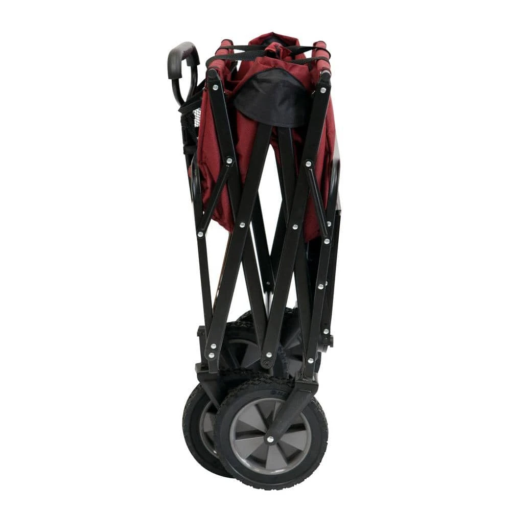 Collapsible Folding Outdoor Garden Utility Wagon Table, Maroon (2-Pack) by Mac Sports 6 Collapsible Folding Outdoor Garden Utility Wagon Table, Maroon (2-Pack) by Mac Sports - Image 4