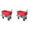 Heavy-Duty Double Decker Collapsible Yard Cart Wagon, Red (2-Pack) by Mac Sports 2 Heavy-Duty Double Decker Collapsible Yard Cart Wagon, Red (2-Pack) by Mac Sports -GARDEN TOOLS Shop mac sports garden carts 2 x mac dd 110 red 64 1000