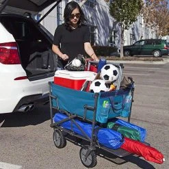 Heavy-Duty Double Decker Collapsible Yard Cart Garden Wagon in Teal by Mac Sports 17 Heavy-Duty Double Decker Collapsible Yard Cart Garden Wagon in Teal by Mac Sports -GARDEN TOOLS Shop mac sports garden carts mac dd 100 31 1000