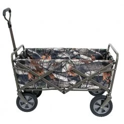 Collapsible Folding Outdoor Garden Utility Wagon Cart, Camouflage by Mac Sports