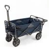 Collapsible Folding Outdoor Garden Utility Wagon Cart with Table, Navy by Mac Sports