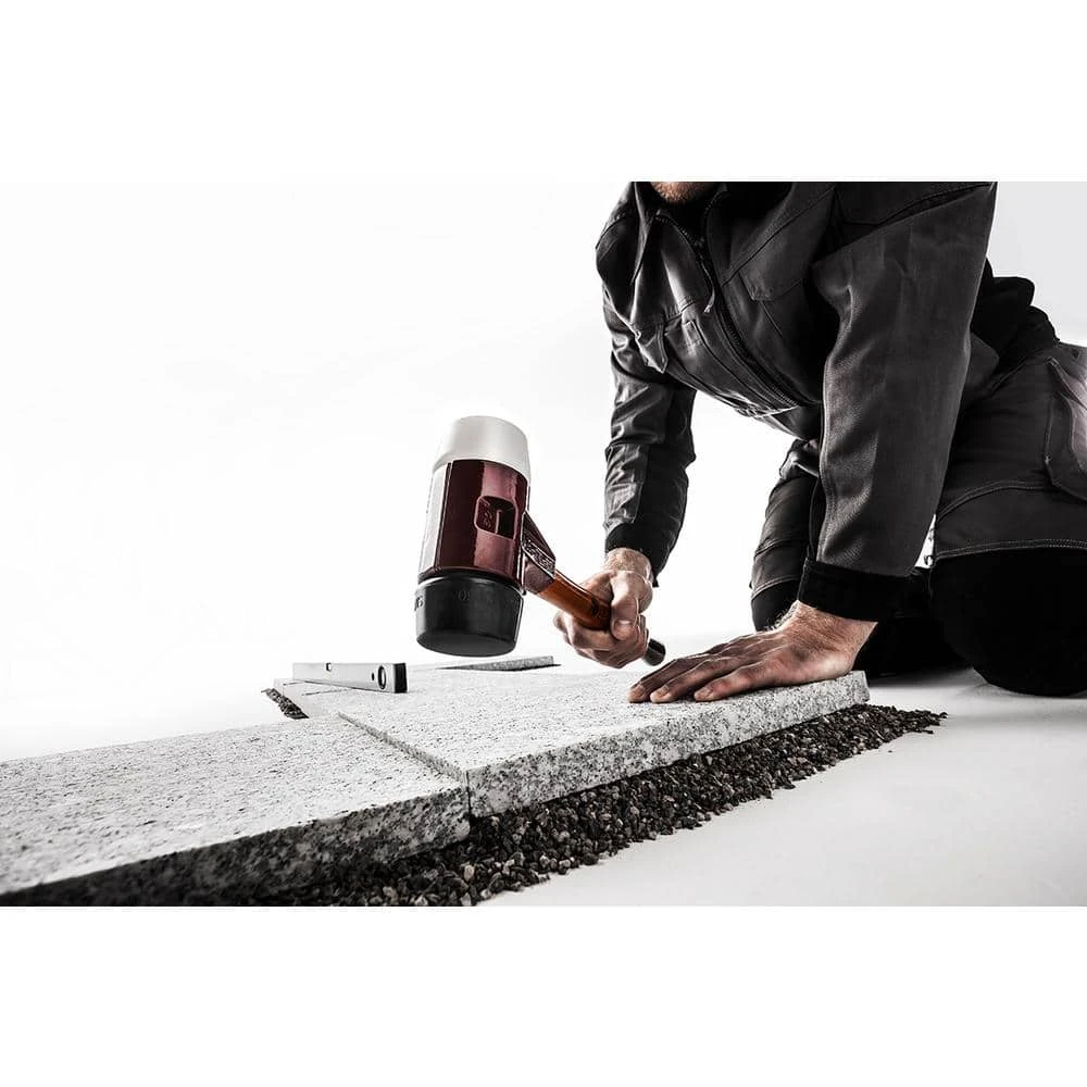 Halder Simplex 3.37 lb. Mallet with Cast Iron Housing Acacia Wood Handle Red Plastic Face and Gray Rubber Face by Unbranded 4 Halder Simplex 3.37 lb. Mallet with Cast Iron Housing Acacia Wood Handle Red Plastic Face and Gray Rubber Face by Unbranded - Image 2