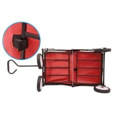 3.6 cu. ft. Steel Garden Cart Folding Wagon in Red by maocao hoom -GARDEN TOOLS Shop maocao hoom garden carts dj c 22701511 1 4f 1000