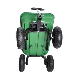 3 cu. ft. Steel Garden Cart Folding Wagon Green Color with 10 in. Pneumatic Tires by maocao hoom -GARDEN TOOLS Shop maocao hoom garden carts dj c w22721201 1f 1000
