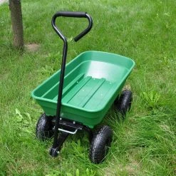 3 cu. ft. Steel Garden Cart Folding Wagon Green Color with 10 in. Pneumatic Tires by maocao hoom -GARDEN TOOLS Shop maocao hoom garden carts dj c w22721201 fa 1000