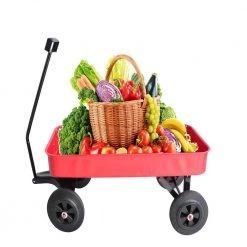 1.2 cu. ft. Steel Garden Cart Cargo Wagon in Red by Miscool -GARDEN TOOLS Shop miscool garden carts ychd10g33518l 4f 1000