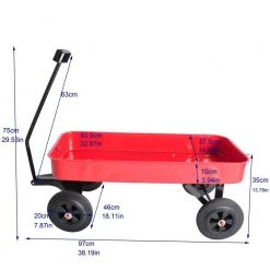 1.2 cu. ft. Steel Garden Cart Cargo Wagon in Red by Miscool -GARDEN TOOLS Shop miscool garden carts ychd10g33518l 76 1000