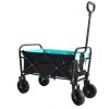 Hola 1.8 cu. ft. Steel Folding Garden Cart Shopping Beach Cart in Black and Blue by Miscool -GARDEN TOOLS Shop miscool garden carts ychd10g35705h 64 1000