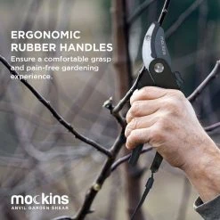Professional Stainless Steel Heavy-Duty Black Garden Anvil Pruning Shears by Mockins -GARDEN TOOLS Shop mockins pruning shears mganvlblk35 44 1000