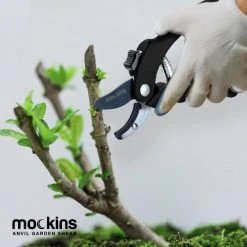Professional Stainless Steel Heavy-Duty Black Garden Anvil Pruning Shears by Mockins -GARDEN TOOLS Shop mockins pruning shears mganvlblk35 4f 1000