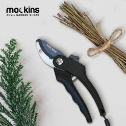 Professional Stainless Steel Heavy-Duty Black Garden Anvil Pruning Shears by Mockins -GARDEN TOOLS Shop mockins pruning shears mganvlblk35 fa 1000