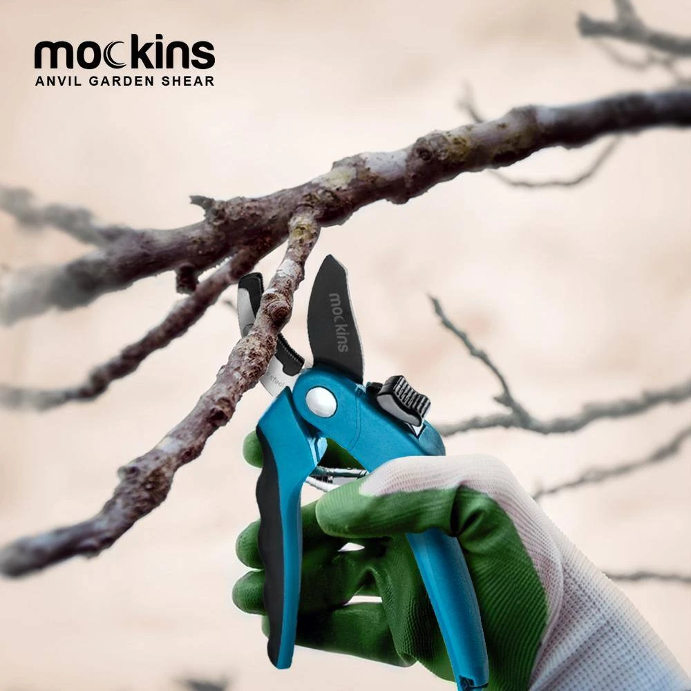 Professional Stainless Steel Heavy-Duty Garden Blue Anvil Pruning Shears by Mockins 7 Professional Stainless Steel Heavy-Duty Garden Blue Anvil Pruning Shears by Mockins - Image 5