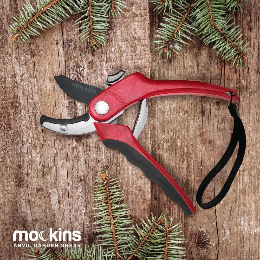 Professional Stainless Steel Heavy-Duty Red Garden Anvil Pruning Shears by Mockins 8 Professional Stainless Steel Heavy-Duty Red Garden Anvil Pruning Shears by Mockins - Image 6