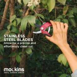 Professional Stainless Steel Heavy-Duty Red Garden Anvil Pruning Shears by Mockins 16 Professional Stainless Steel Heavy-Duty Red Garden Anvil Pruning Shears by Mockins -GARDEN TOOLS Shop mockins pruning shears mganvlred37 fa 1000