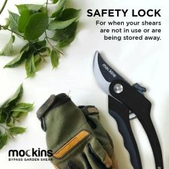 Professional Stainless Steel Heavy-Duty Black Garden Bypass Pruning Shears by Mockins 12 Professional Stainless Steel Heavy-Duty Black Garden Bypass Pruning Shears by Mockins -GARDEN TOOLS Shop mockins pruning shears mgbypablk34 1f 1000
