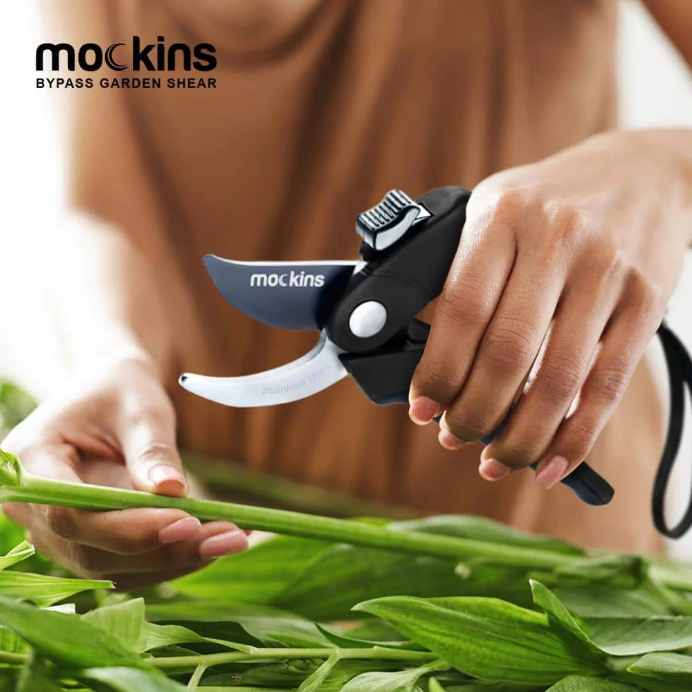 Professional Stainless Steel Heavy-Duty Black Garden Bypass Pruning Shears by Mockins 5 Professional Stainless Steel Heavy-Duty Black Garden Bypass Pruning Shears by Mockins - Image 3